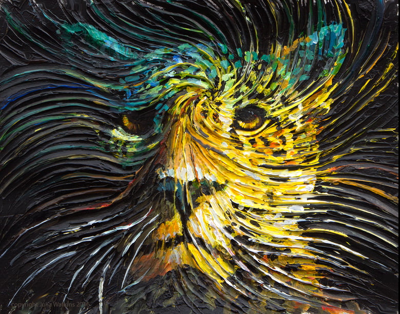 Image of Jaguar Spirit Energy Painting - Giclee Print