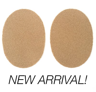 Image of Iron-On Cashmere Elbow Patches  - Camel Ovals