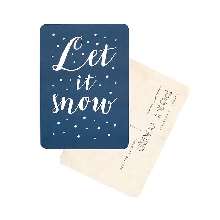 Image of Carte Postale LET IT SNOW / BLEU NUIT