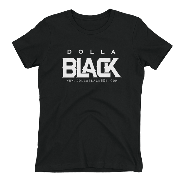 Image of [Women] Dolla Black Tee (Black/White)