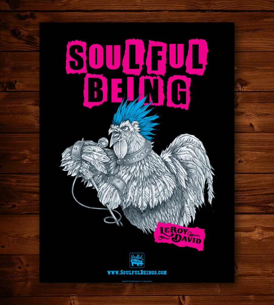 Image of Punk Rooster 18" x 24" Poster