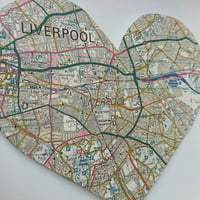 Image 2 of Personalized Map Heart Framed Print 