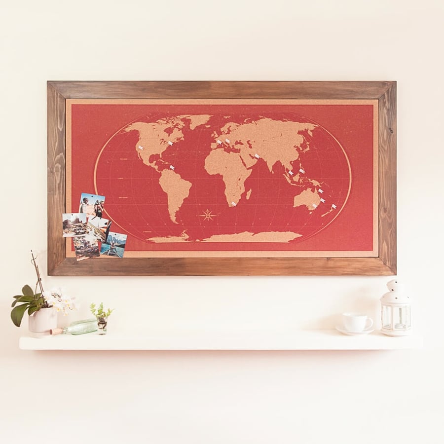 Image of Classic Red World Map