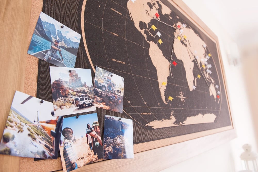 Image of Classic Black World Map