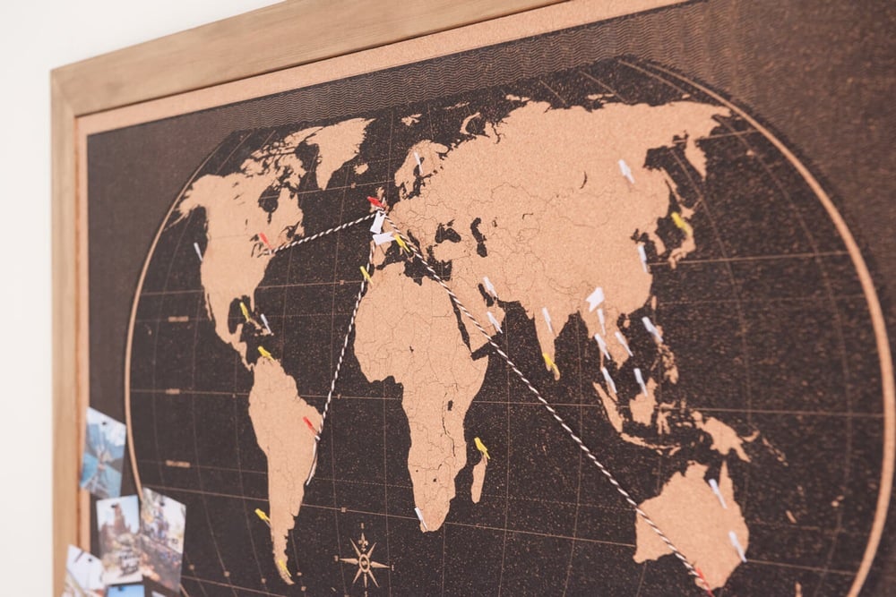 Image of Classic Black World Map