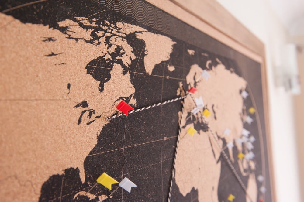 Image of Classic Black World Map