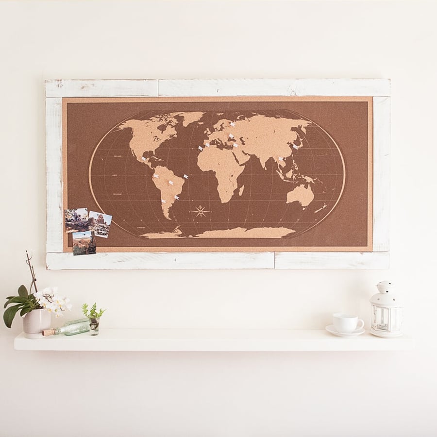 Image of Shipwrecked Brown World Map