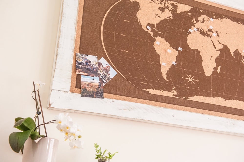 Image of Shipwrecked Brown World Map