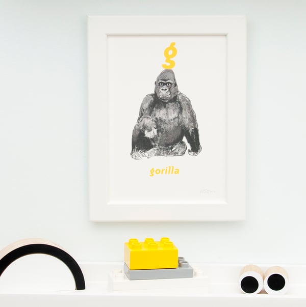Image of G - Gorilla Letter Print