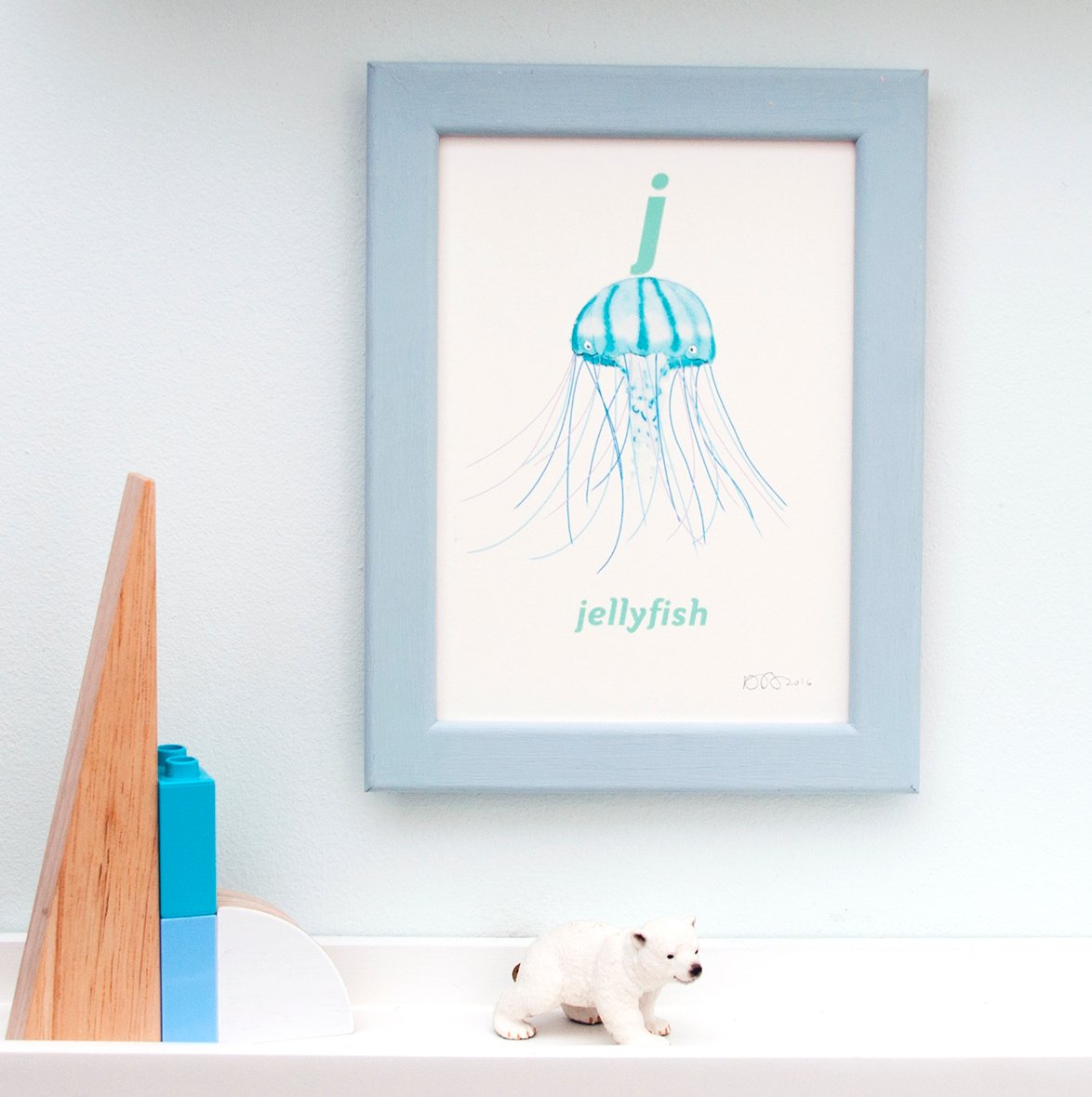 Image of J - Jellyfish Letter Print
