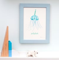 Image 1 of J - Jellyfish Letter Print