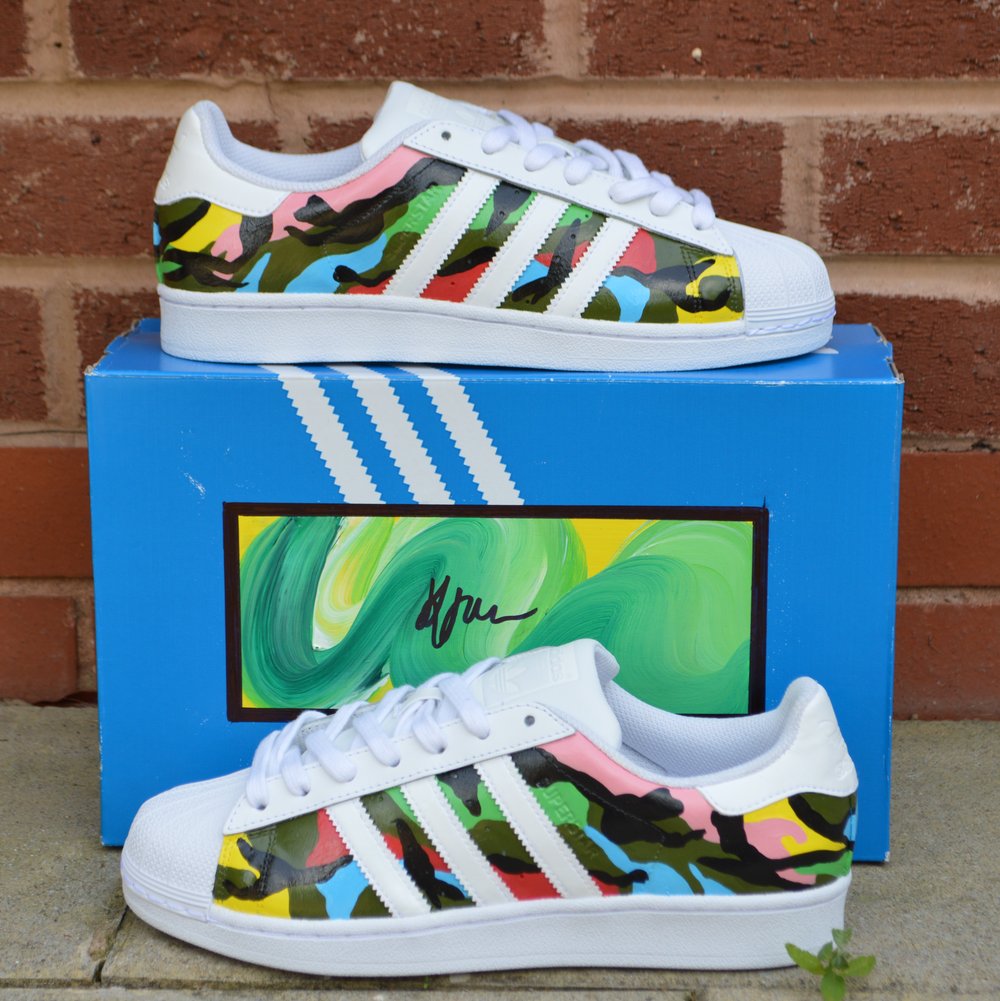 Adidas superstar camo custom Clearance