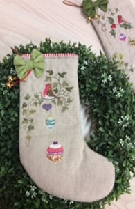 Image of The Robins Ivy Christmas Stocking