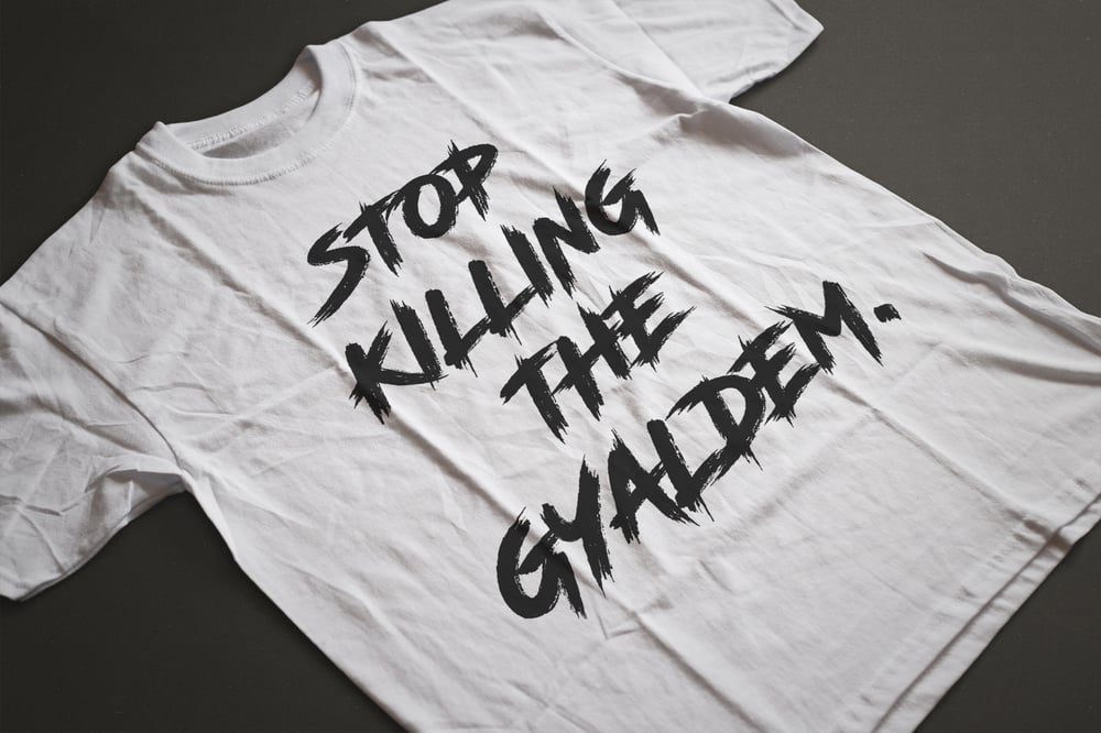 Image of White Gyaldem Tee.