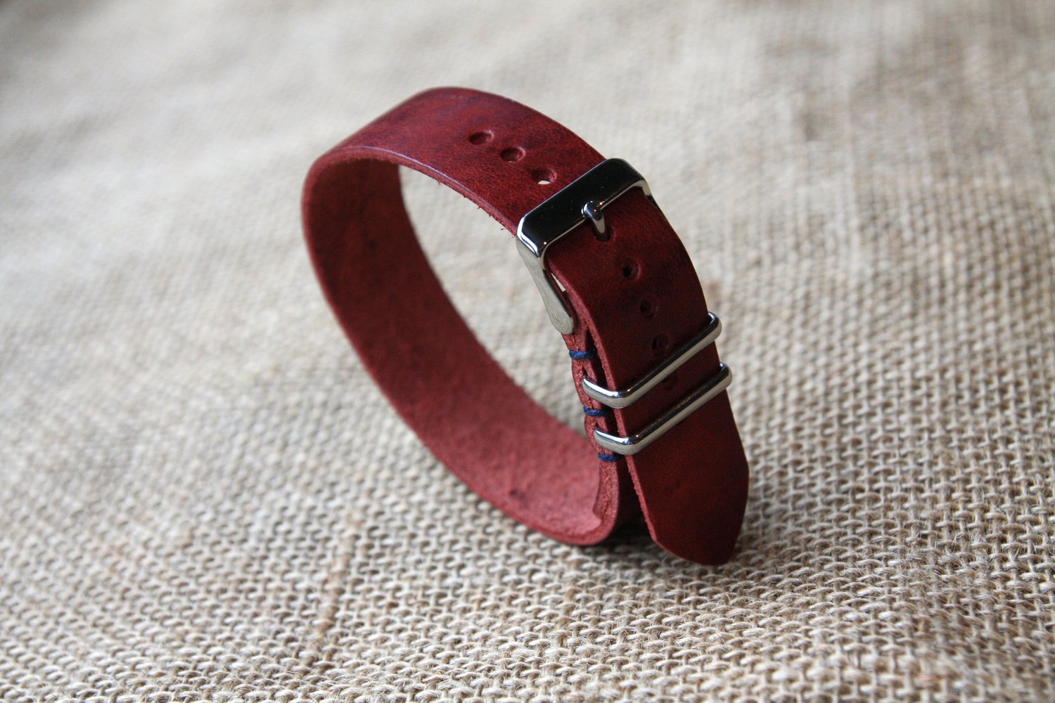 Image of One Piece Buckled Watch Strap 