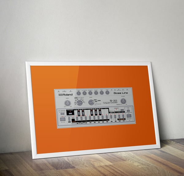 Image of Roland TB-303 (A3) unframed