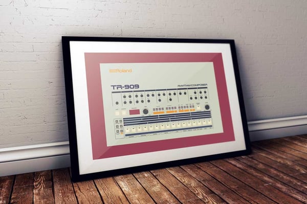 Image of Roland TR-909 (A2) unframed