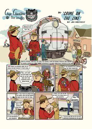 Image of Sgt.Chip Charlton & Mister Woofles of the Royal Canadian Mounted Police by Jim Medway