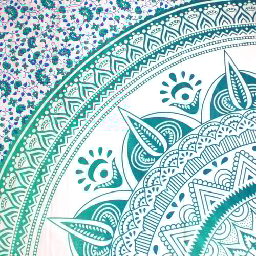 Image of Green Sun Mandala Doona Set-Marked down from $110, NOW
