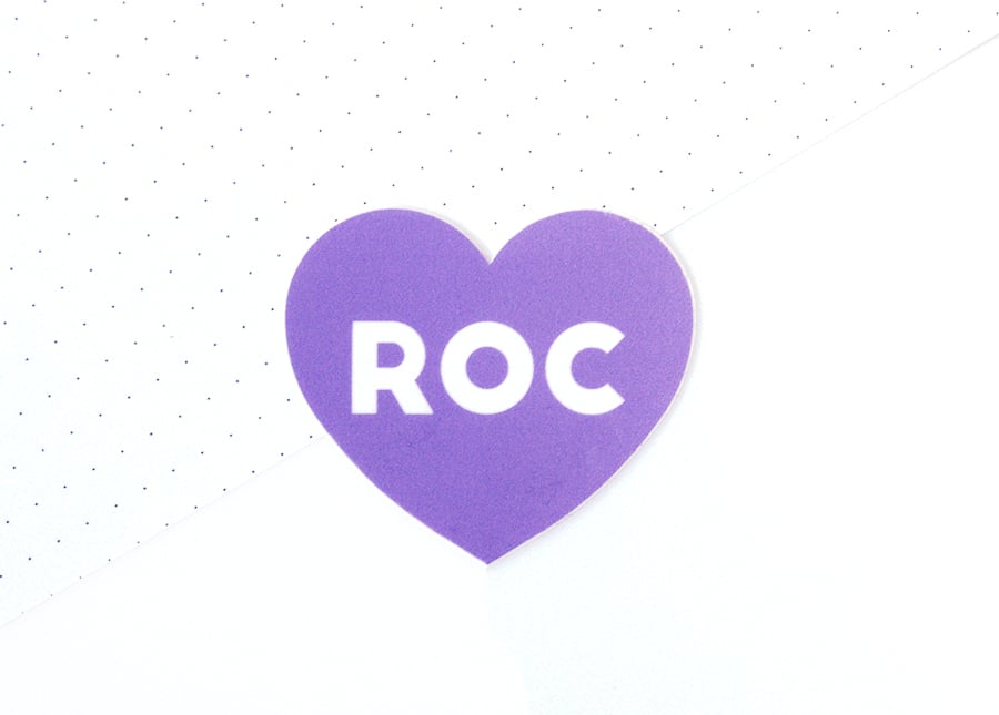 Image of I Heart ROC Heart Sticker - Pack of 3