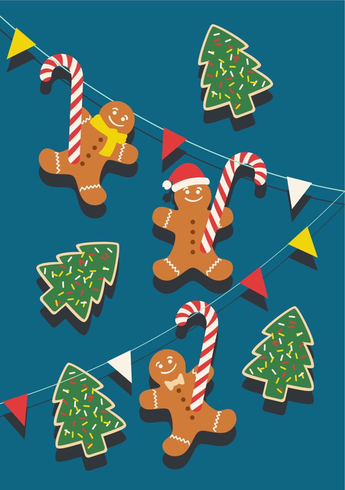 Gingerbread Men and Candy Canes Image of Gingerbread Men and Candy Canes
