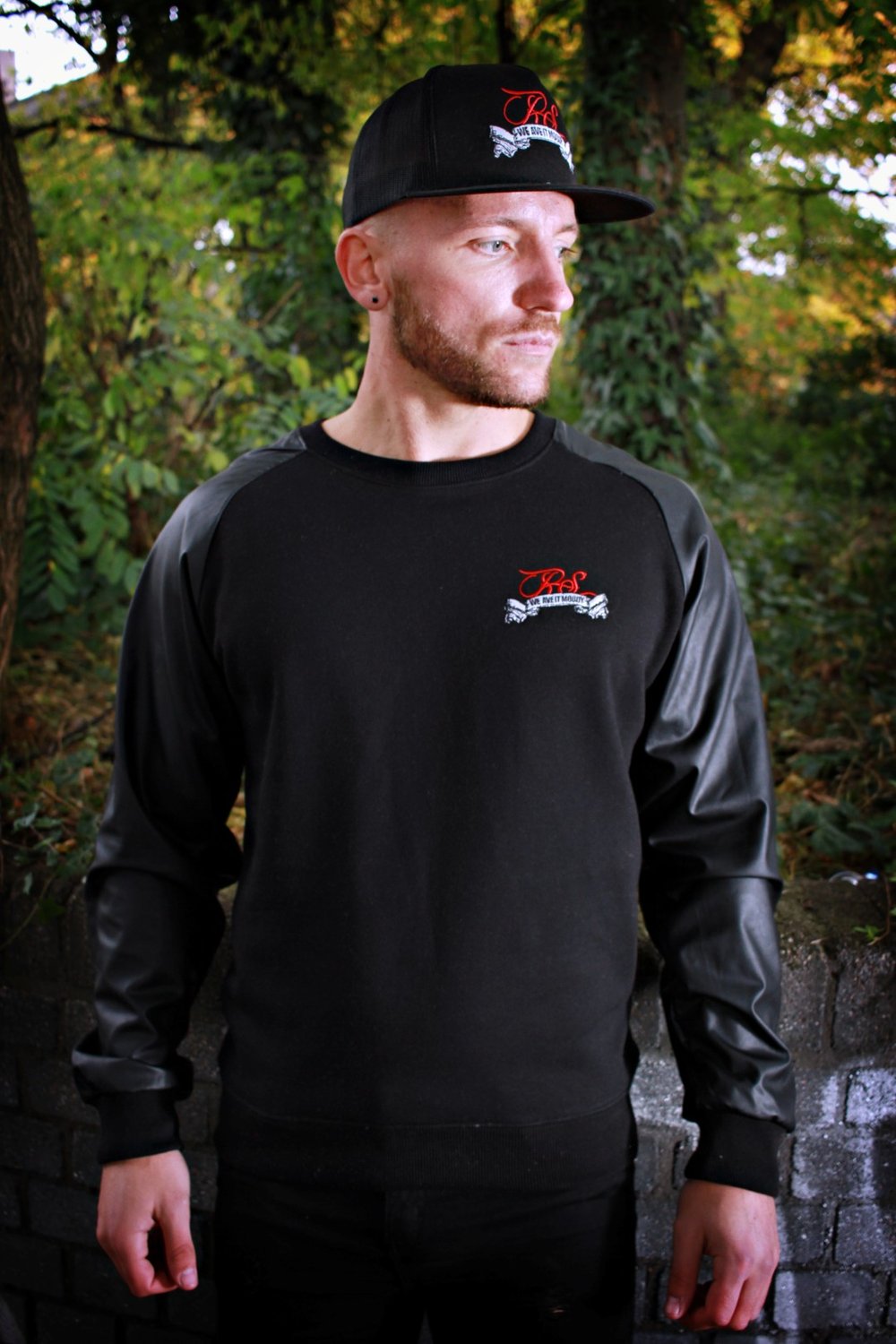 RealSquad Jumper With Leather Sleeves