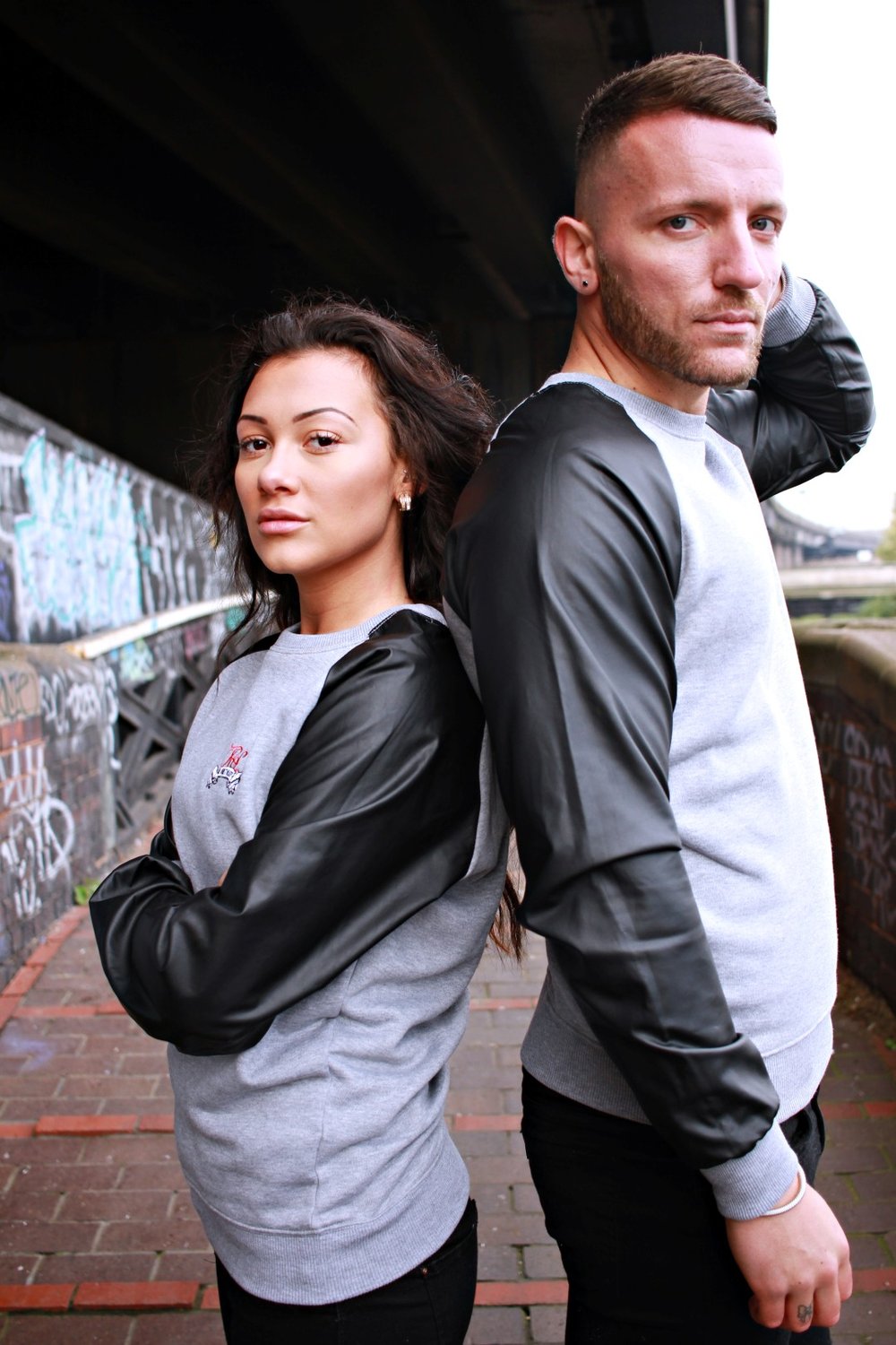 RealSquad Jumper With Leather Sleeves