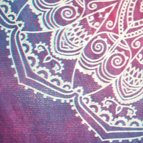 Image of Tie Dye Magic Eye Throw or Throw Set in Blue, Pink & Purple from