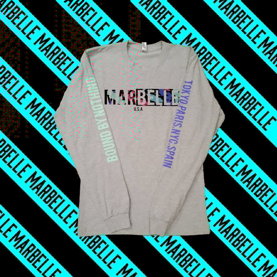Image of Marbelle Clothing Purple Camo Logo (Heather grey)