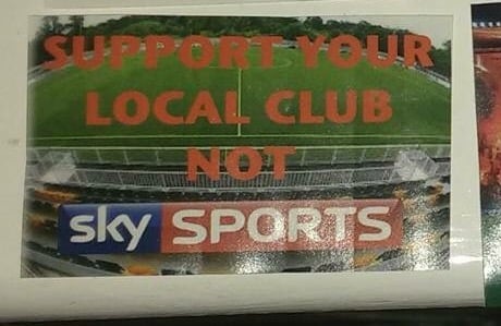 Image of 'Support your local club, not sky sports' pack.