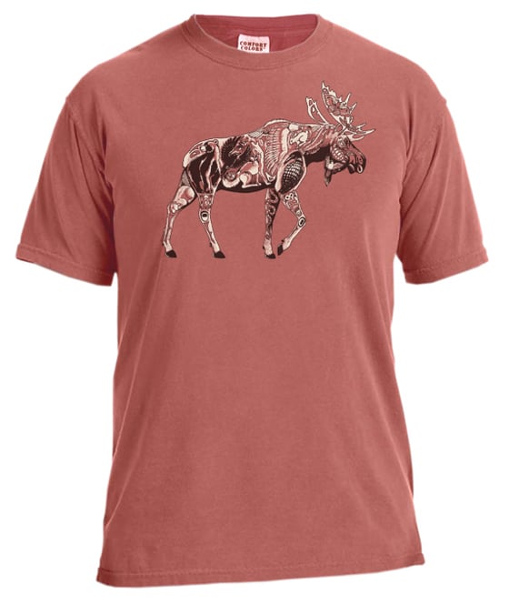 Image of Moose Tribe copper garment dyed t-shirt