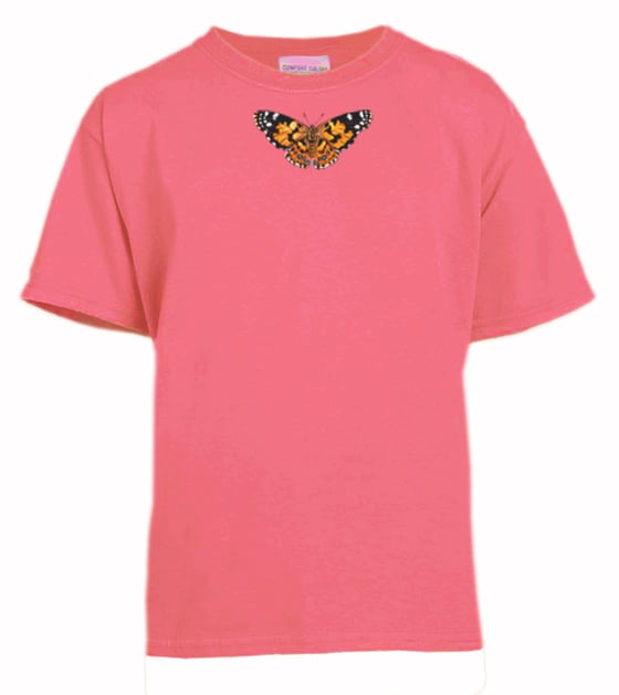 Image of Painted Lady Butterfly dyed youth t-shirt