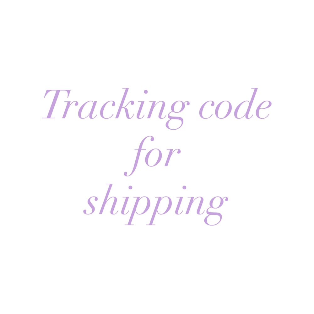 Image of Tracking Code for shipping