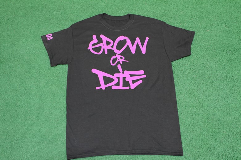 Image of Grow Or Die Official Tee (Black/Pink)