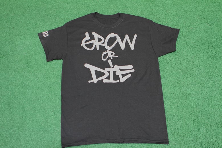 Image of Grow Or Die Official Tee (Black/Silver)