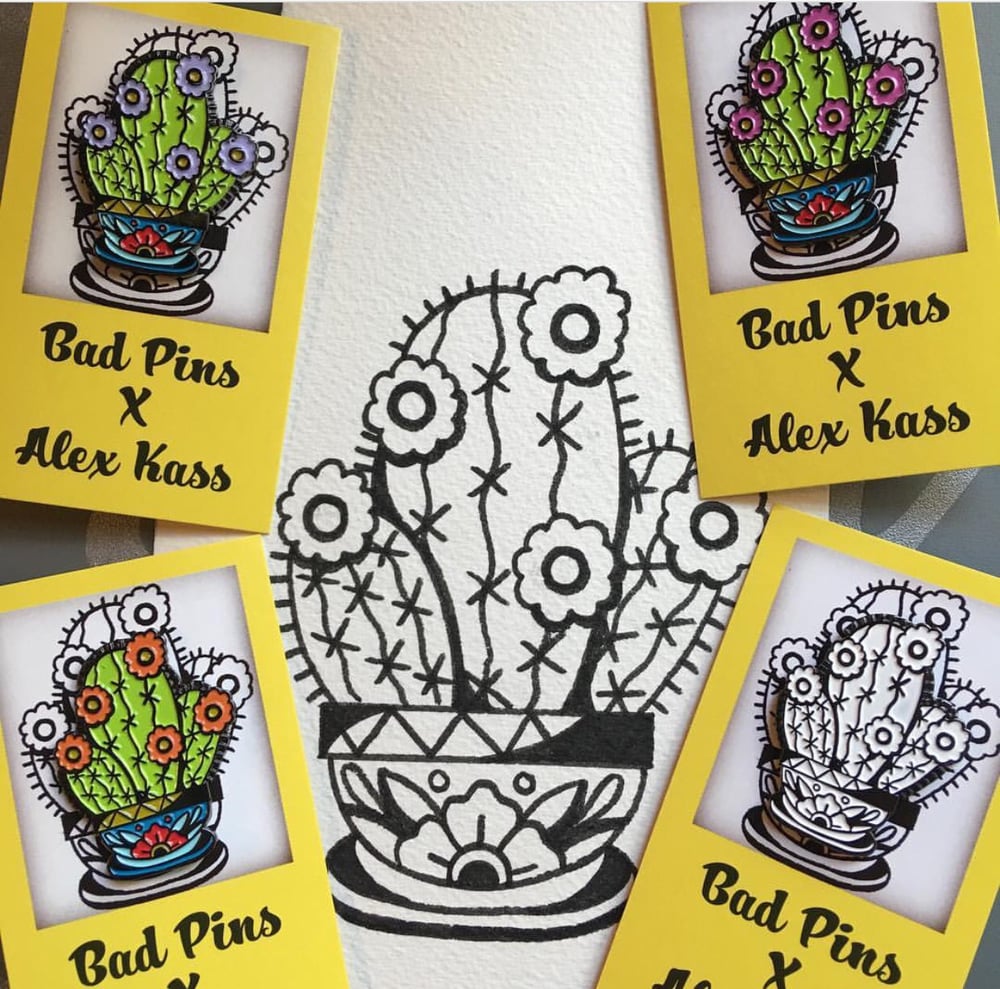 Cactus Lapel Pin by Alex Kass & Bad Pins