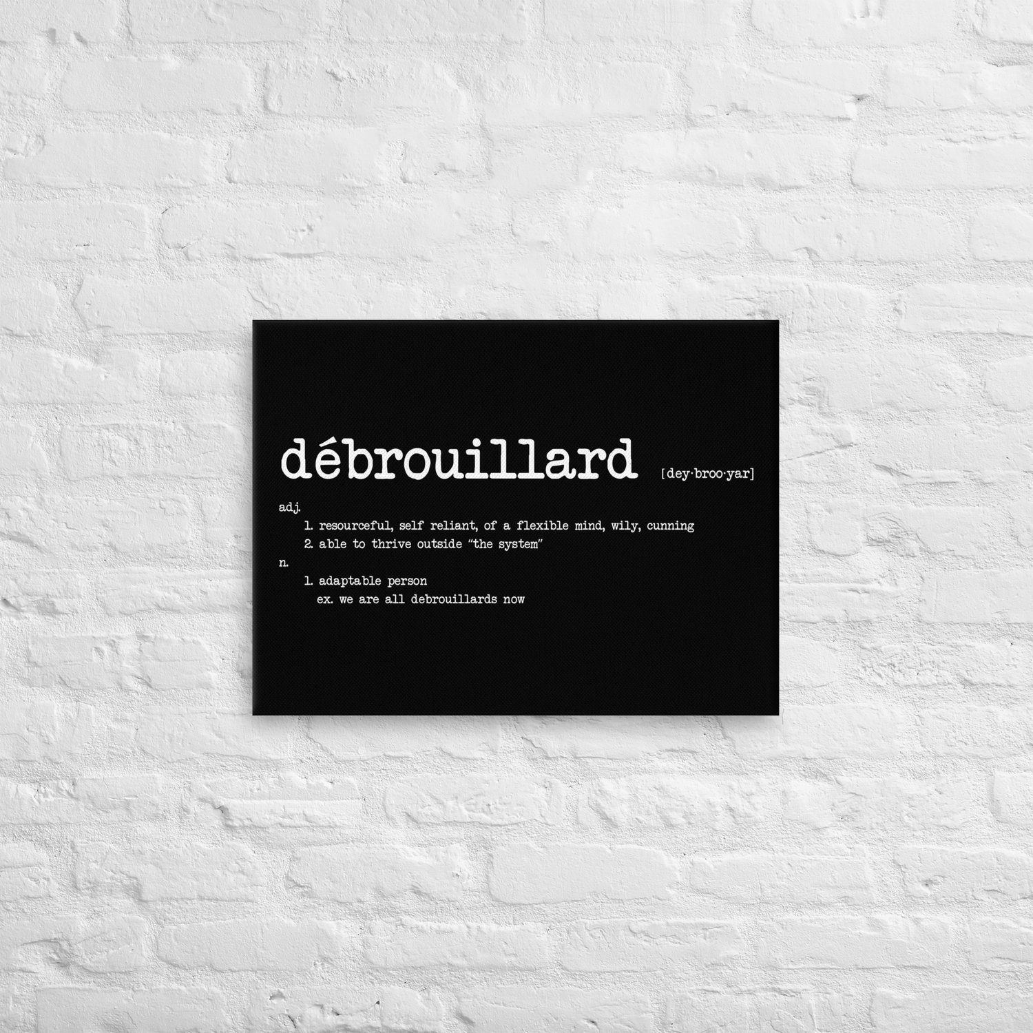 Image of "Débrouillard" Stretched Canvas Wall Art