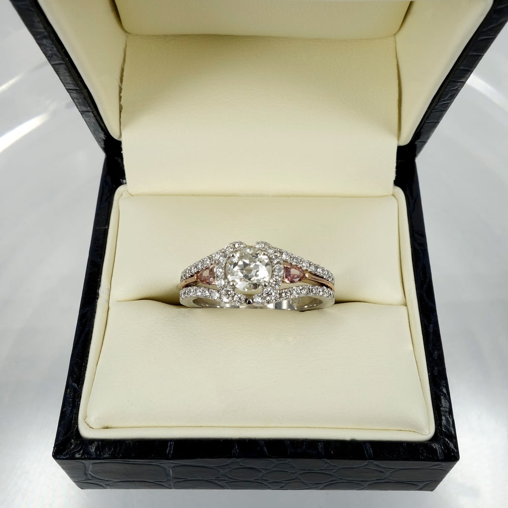 Image of Pink Argyle diamond engagement ring