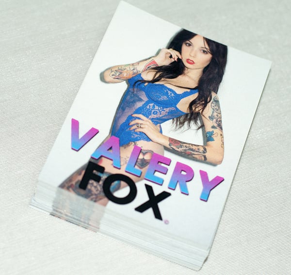 Image of VALERY FOX STICKERS x 1 (INDIGO BLUE)