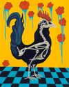 Rooster Skeleton - Giclèe Print 