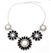 Image of Black and silver statement necklace 