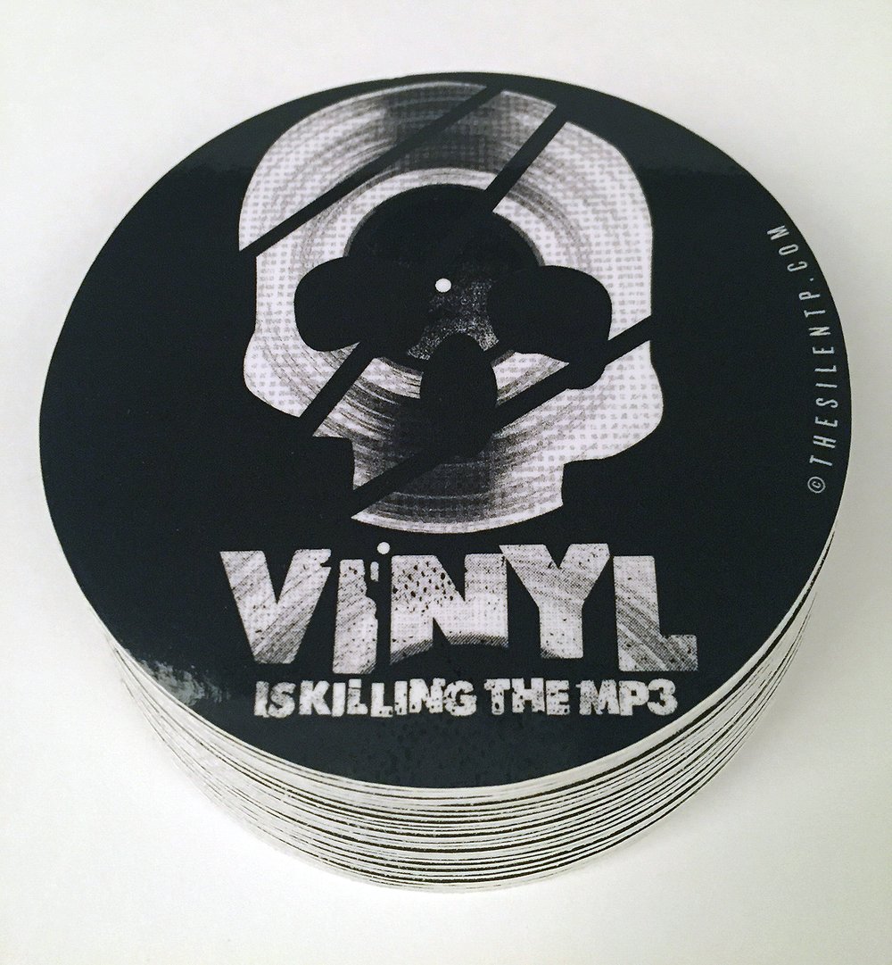 "Vinyl is Killing the MP3" vinyl sticker