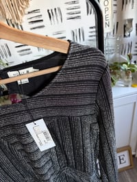 Image 3 of NWT black metallic dress