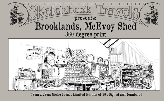 Image of Brooklands McEvoy Shed Sketch Print