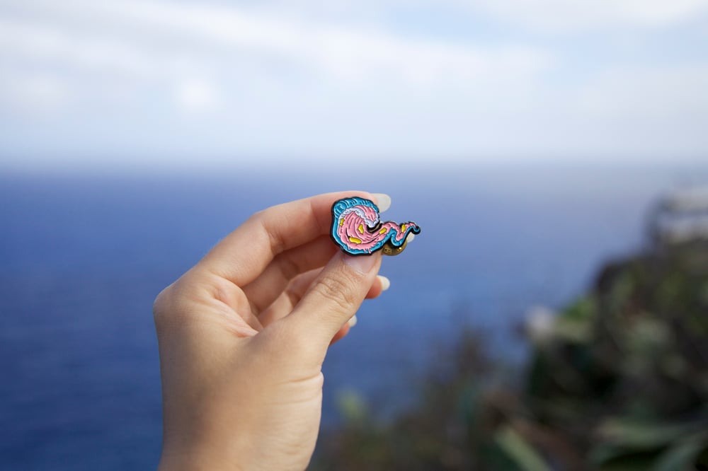 Image of Pizza Wave lapel pin