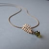 Tiny Fern Necklace (Gold)