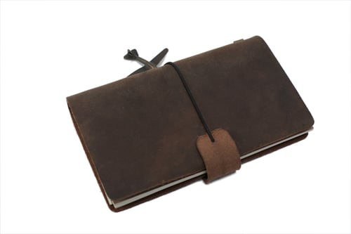 Image of Handmade Leather Journal, Journals for Men, Leather Notebook, Rustic Leather Diary 00002