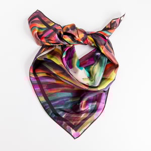 Image of PAÑUELO DE SEDA TRAZOS