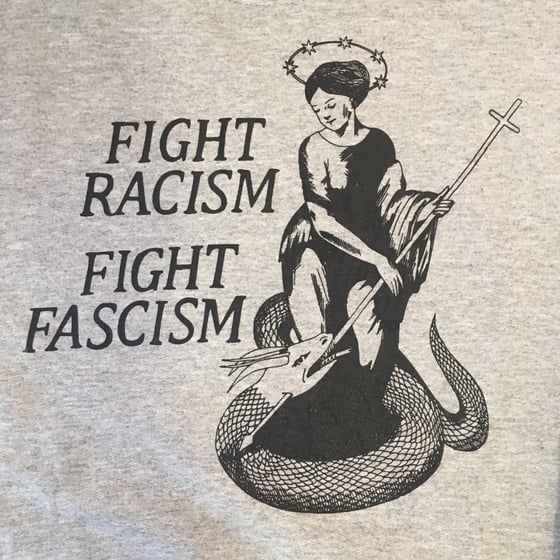 Image of FIGHT RACISM & FASCISM CREW NECK SWEATSHIRT
