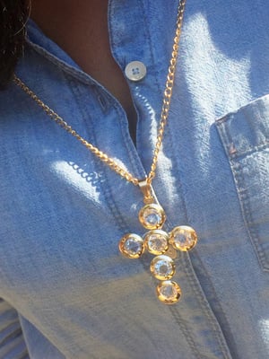 Image of Jeweled Cross Necklace